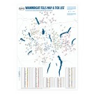 Wainwright Fells Map & Tick List, A2 size, small, 594 x 420mm